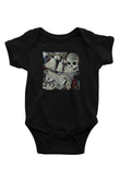 36 Crazyfists Baskılı Unisex Siyah Bebek Body - Zıbın