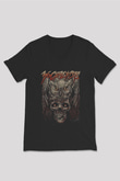 36 Crazyfists Baskılı Unisex Siyah V Yaka Tişört - Tshirt