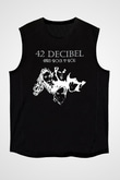 42 Decibel Siyah Unisex Kolsuz Tişört