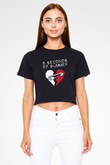 5 Seconds Of Summer Siyah Crop Top Tişört