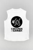 5 Seconds Of Summer SOS Logo Beyaz Unisex Kolsuz Tişört