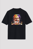 6ix9ine Baskılı Unisex Siyah Oversize Tişört - Tshirt
