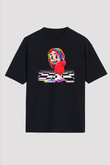 6ix9ine Baskılı Unisex Siyah Oversize Tişört - Tshirt