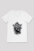 A Boosie Wit Da Hoodie Baskılı Beyaz Unisex V Yaka Tişört - Tshirt