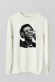 A Boosie Wit Da Hoodie Baskılı Beyaz Unisex Sweatshirt