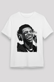 A Boosie Wit Da Hoodie Baskılı Unisex Beyaz Tişört - Tshirt