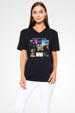 A Boosie Wit Da Hoodie Baskılı Unisex Siyah V Yaka Tişört - Tshirt