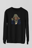 A Boosie Wit Da Hoodie Baskılı Unisex Siyah Sweatshirt