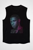 A Boosie Wit Da Hoodie Baskılı Unisex Siyah Kolsuz Tişört - Tshirt