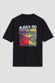 A Day to remember Baskılı Unisex Siyah Oversize Tişört