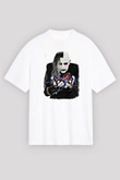 A Perfect Circle Baskılı Unisex Beyaz Oversize Tişört