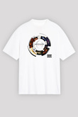 A Perfect Circle Baskılı Unisex Beyaz Oversize Tişört