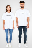 A Perfect Circle Baskılı Unisex Beyaz Oversize Tişört
