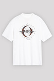 A Perfect Circle Baskılı Unisex Beyaz Oversize Tişört