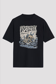 A Perfect Circle Baskılı Unisex Siyah Oversize Tişört