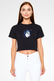 A Perfect Circle Baskılı Unisex Siyah Crop Top Tişört
