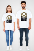 A Skylit Drive Baskılı Beyaz Unisex Oversize Tişört - Tshirt