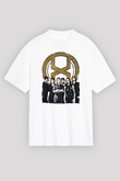 A Skylit Drive Baskılı Beyaz Unisex Oversize Tişört - Tshirt