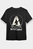 A Skylit Drive Baskılı Unisex Siyah Tişört - Tshirt