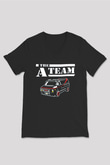 A-Team Siyah Unisex V Yaka Tişört