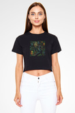 A Tribe Called Quest Baskılı Crop Top Siyah Kadın Tişört