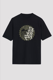 A Wilhelm Scream Baskılı Unisex Siyah Oversize Tişört