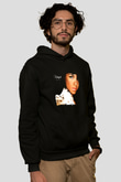 Aaliyah Baskılı Unisex Siyah Hoodie