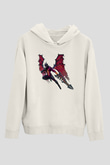 Aatrox James Baskılı Beyaz Unisex Kapüşonlu Sweatshirt
