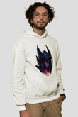 Aatrox James Baskılı Beyaz Unisex Kapüşonlu Sweatshirt