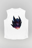 Aatrox James Baskılı Beyaz Unisex Kolsuz Tişört - Tshirt
