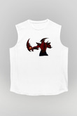 Aatrox James Baskılı Beyaz Unisex Kolsuz Tişört - Tshirt