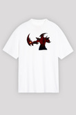 Aatrox James Baskılı Beyaz Unisex Oversize Tişört - Tshirt