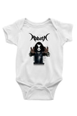 Abbath Baskılı Beyaz Unisex Bebek Body - Zıbın