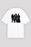 Abbath Baskılı Unisex Beyaz Oversize Tişört