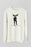 Abbath Baskılı Unisex Beyaz Sweatshirt