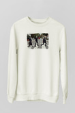 Abbath Baskılı Unisex Beyaz Sweatshirt