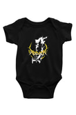 Abbath Baskılı Unisex Siyah Bebek Body - Zıbın