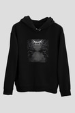 Abbath Baskılı Unisex Siyah Hoodie