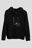Abbath Baskılı Unisex Siyah Hoodie