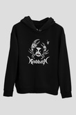 Abbath Baskılı Unisex Siyah Hoodie
