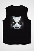 Abbath Baskılı Unisex Siyah Kolsuz Tişört