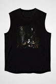 Abbath Baskılı Unisex Siyah Kolsuz Tişört