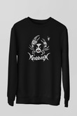 Abbath Baskılı Unisex Siyah Sweatshirt