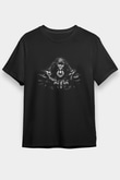 Abbath Baskılı Unisex Siyah Tişört