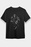 Abbath Baskılı Unisex Siyah Tişört