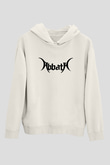 Abbath Beyaz Unisex Kapşonlu Sweatshirt