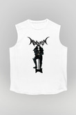 Abbath Beyaz Unisex Kolsuz Tişört