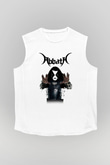 Abbath Beyaz Unisex Kolsuz Tişört