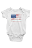 ABD Baskılı Beyaz Unisex Bebek Body - Zıbın