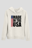 ABD Beyaz Unisex Hoodie